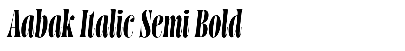 Aabak Italic Semi Bold